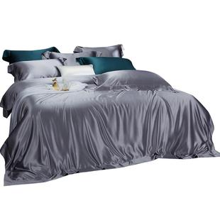 重磅0姆米10床0真四件套%婚庆床品单套件丝整A19267幅桑蚕丝