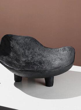 诧寂风复古树脂托盘摆样间高级感装饰盘民件板宿果酒店桌A1589面