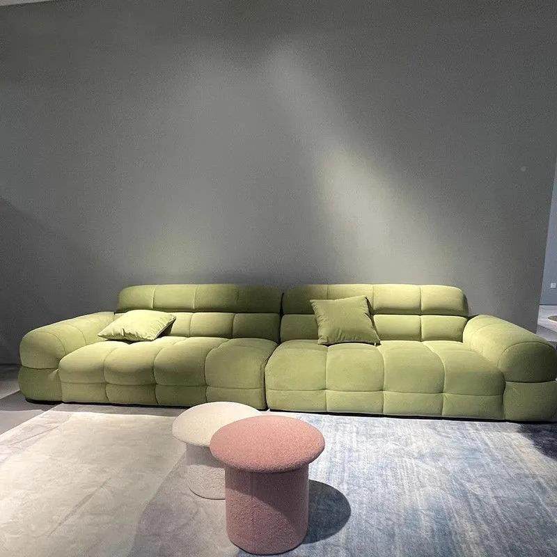 网红法式HJS008132025款轻直奢棉花新糖沙客发厅排双人布艺组合简