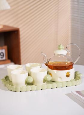 花果壶套装茶泡茶壶茶耐高温玻璃养杯生壶下BSL-HC10午茶具水茶壶