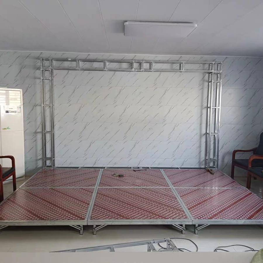 移动幼儿园婚庆酒店室内舞台架子拼装台折叠活动快装板舞台桁架