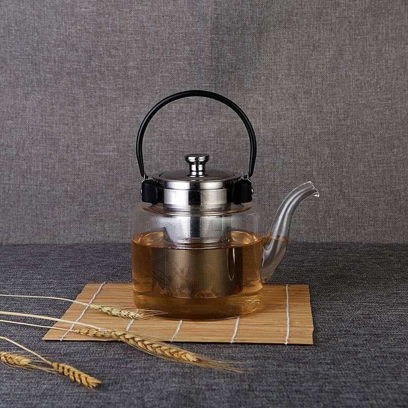 耐高温泡茶壶家用大容量不锈钢过滤茶壶功夫茶具泡茶器玻璃茶具