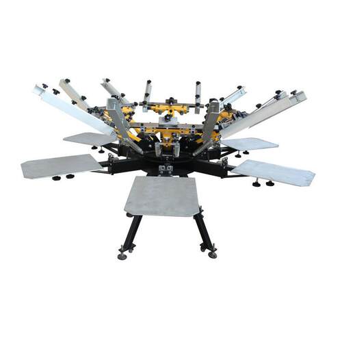 6色新款精密丝网印花机 手动六色丝印机 manual screen printer