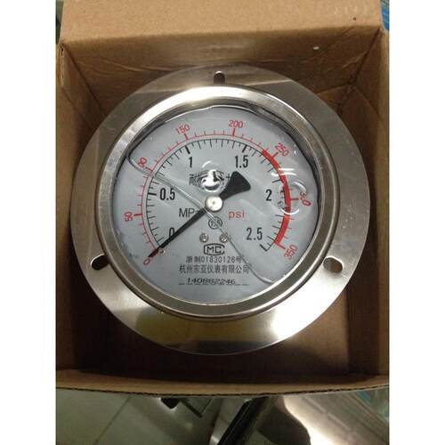 杭州东亚 YN100ZT 轴向带边 1.6mpa 20*1.5MM 表盘100MM