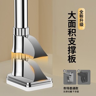 晾衣杆伸缩免打孔窗帘杆伸缩杆衣柜挂衣杆浴帘杆不锈钢阳台撑杆子