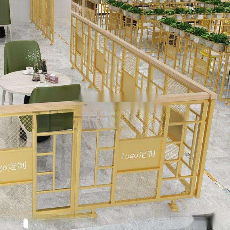 隔断铁艺餐厅围栏酒吧奶茶店过道装饰护栏花架休闲吧半截屏风
