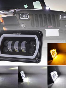 跨境4X6工作灯5寸汽车前大灯适用吉普牧马人改装越野车LED头灯