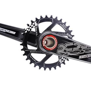 山地车一体牙盘 GXP曲柄牙盘 中轴 单盘正负齿偏移3度6度 28T-40T