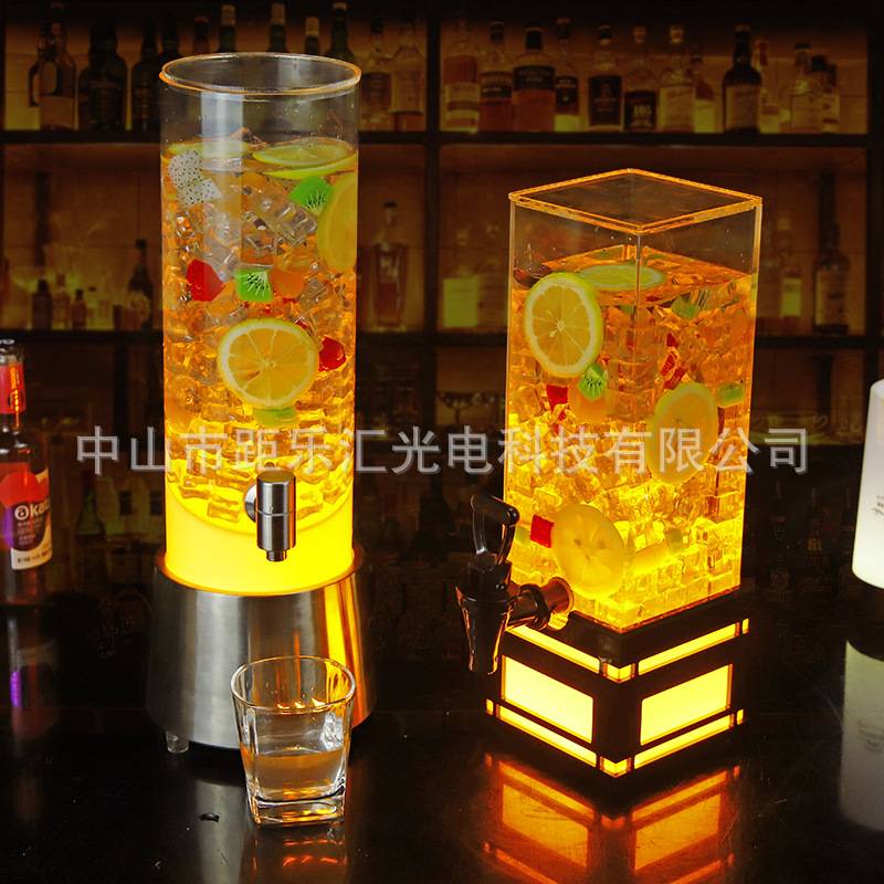 酒吧KTV专用发光酒炮3升啤酒桶带龙头冰桶小酒桶可乐桶网红扎啤桶