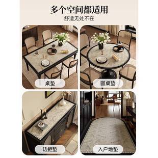 复皮革圆桌桌垫古水防烫防油免洗垫轻奢感圆LVV形子 防美垫式