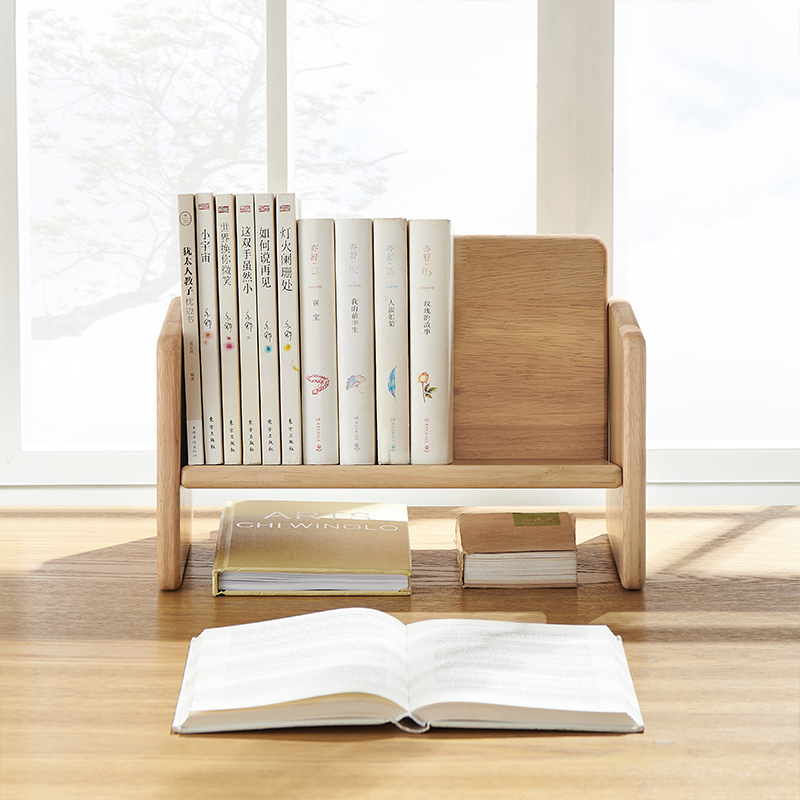 沙发小书架 置物架儿童学生简易桌面收纳实木简约木质书靠书立架