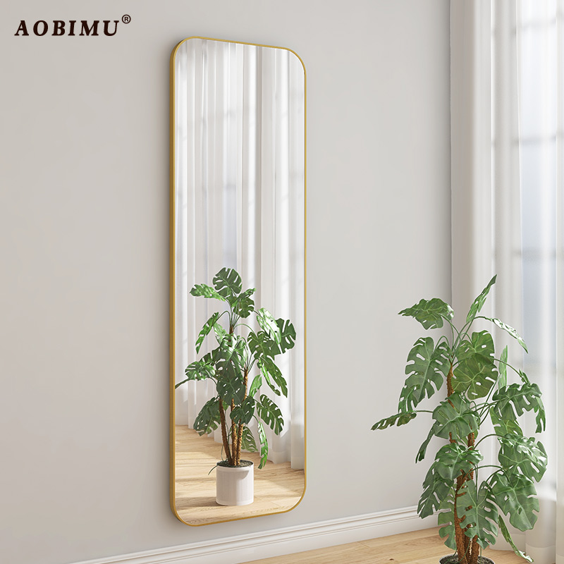 穿衣镜壁挂粘贴全身镜家用贴墙镜子自粘卧室挂墙立体X试衣镜落地