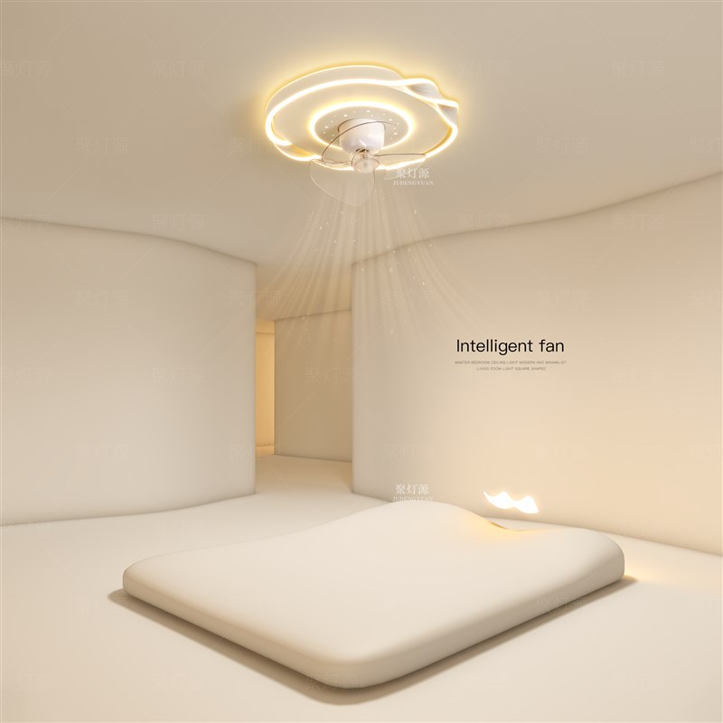 风扇灯简约现代主卧室灯创u意led吸顶灯全光谱客厅灯餐厅新款灯具