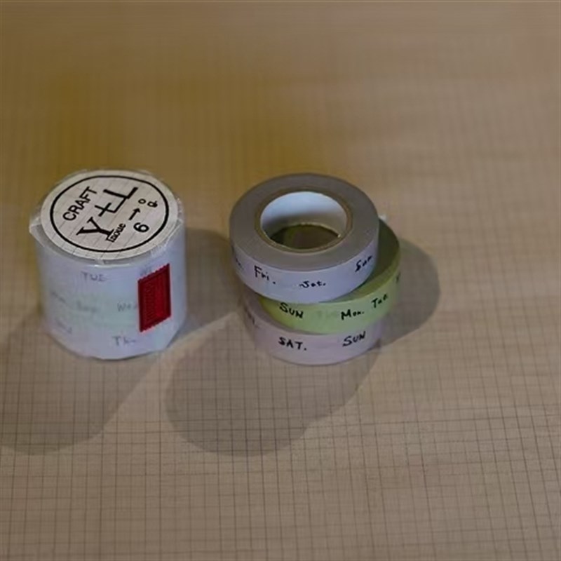 现货 复a刻 仓敷意匠 和纸胶带  星期  3卷一套