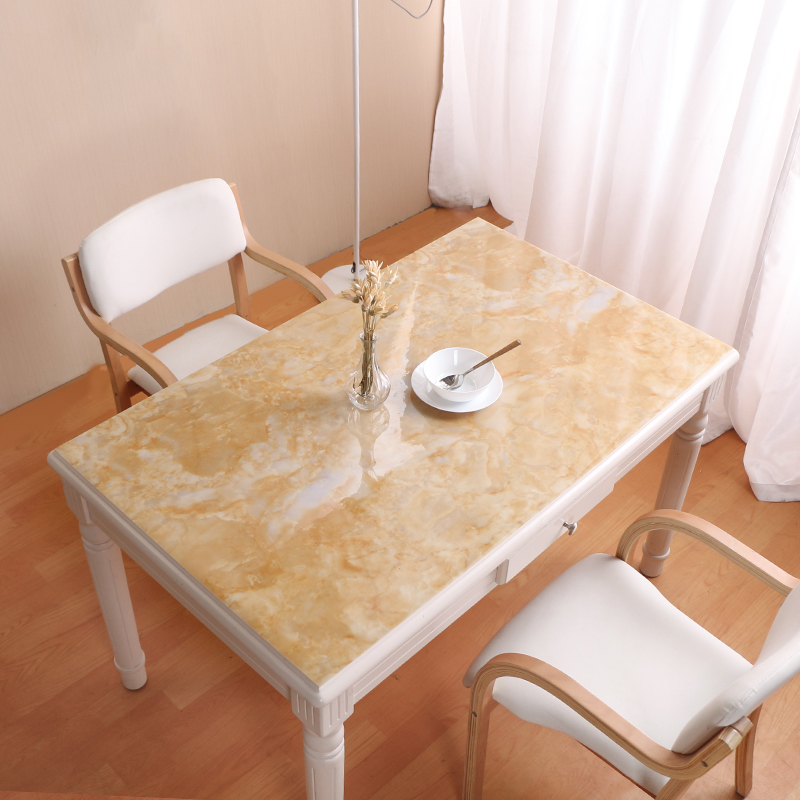 软玻璃餐桌布仿大理石桌垫水w晶板大理石纹桌布pvc欧式长方形防水