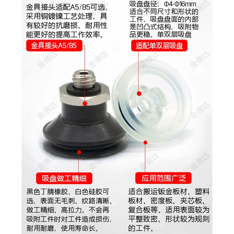 SMC导电性真空吸盘ZP3-T04BGN-A5x/ZP3-T06-T08-T10-T13-T16BGS-A