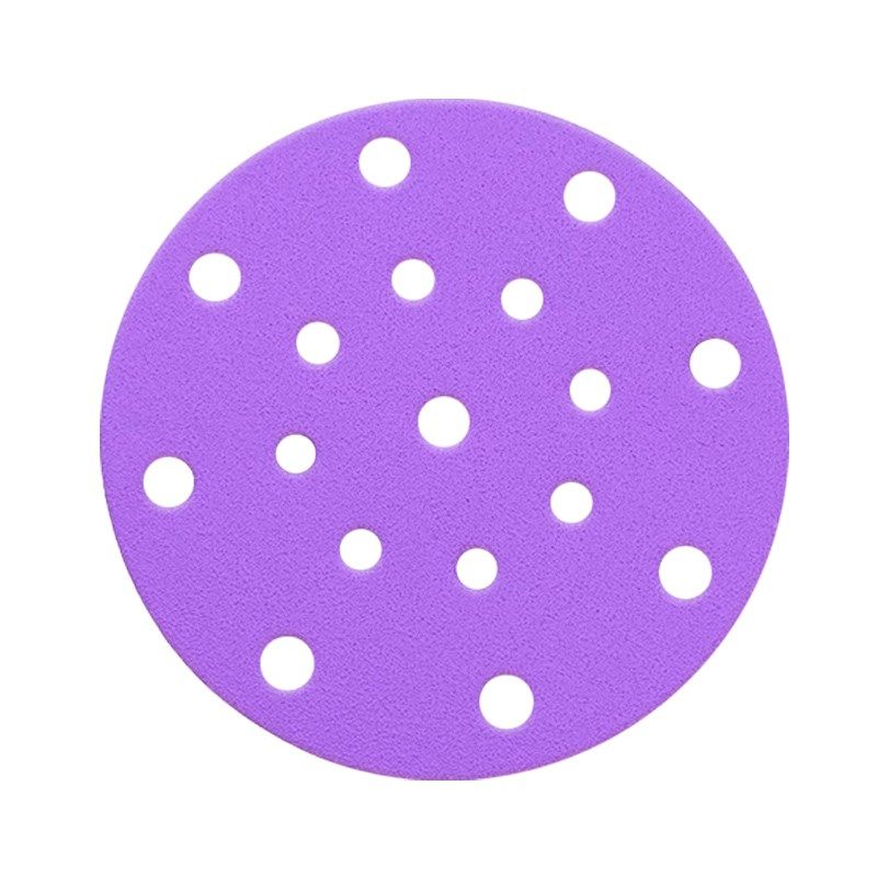 6寸17孔干磨紫砂纸5寸6孔陶瓷沙纸费斯托汽车抛光圆盘植绒打磨片