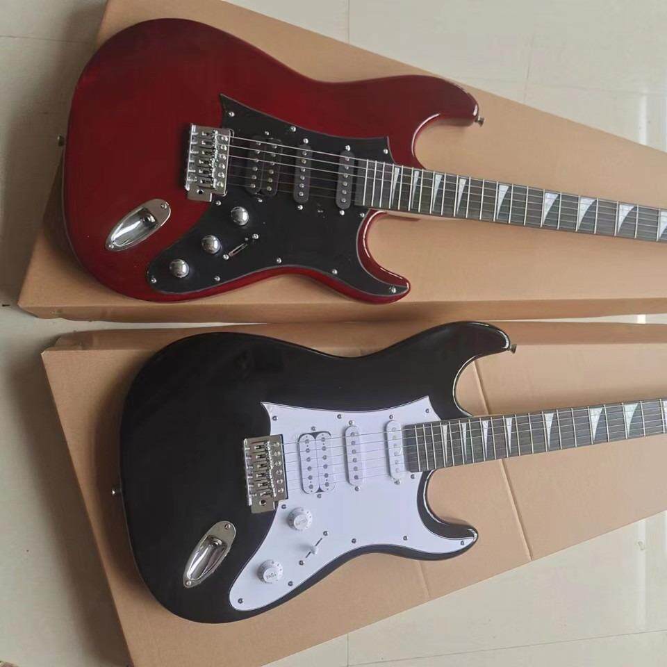 跨境电吉他24品单单双学生练习琴成人初学者摇滚乐器电子吉他