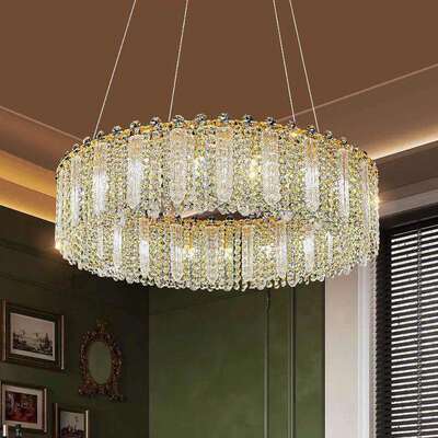 法式设计师轻奢浪漫个性水晶吊灯后现代简约样板房客厅餐厅装饰灯