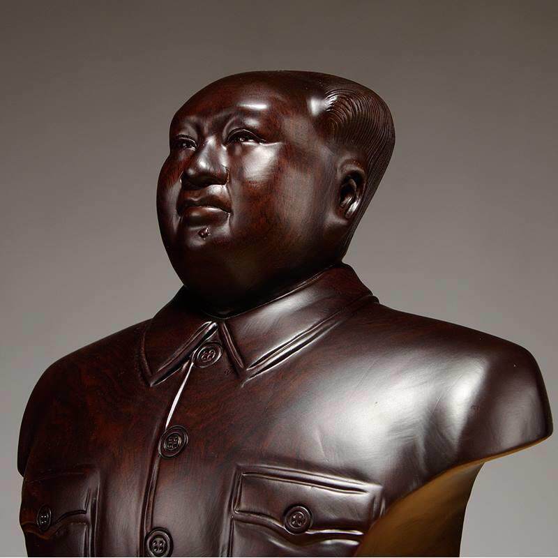 黑檀木雕刻头像半身像摆件家居领导办公室装饰工艺品手工精雕