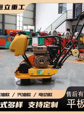 沥青平板夯路面振动夯土扳平机电动柴油夯土打实机小型双向平板夯