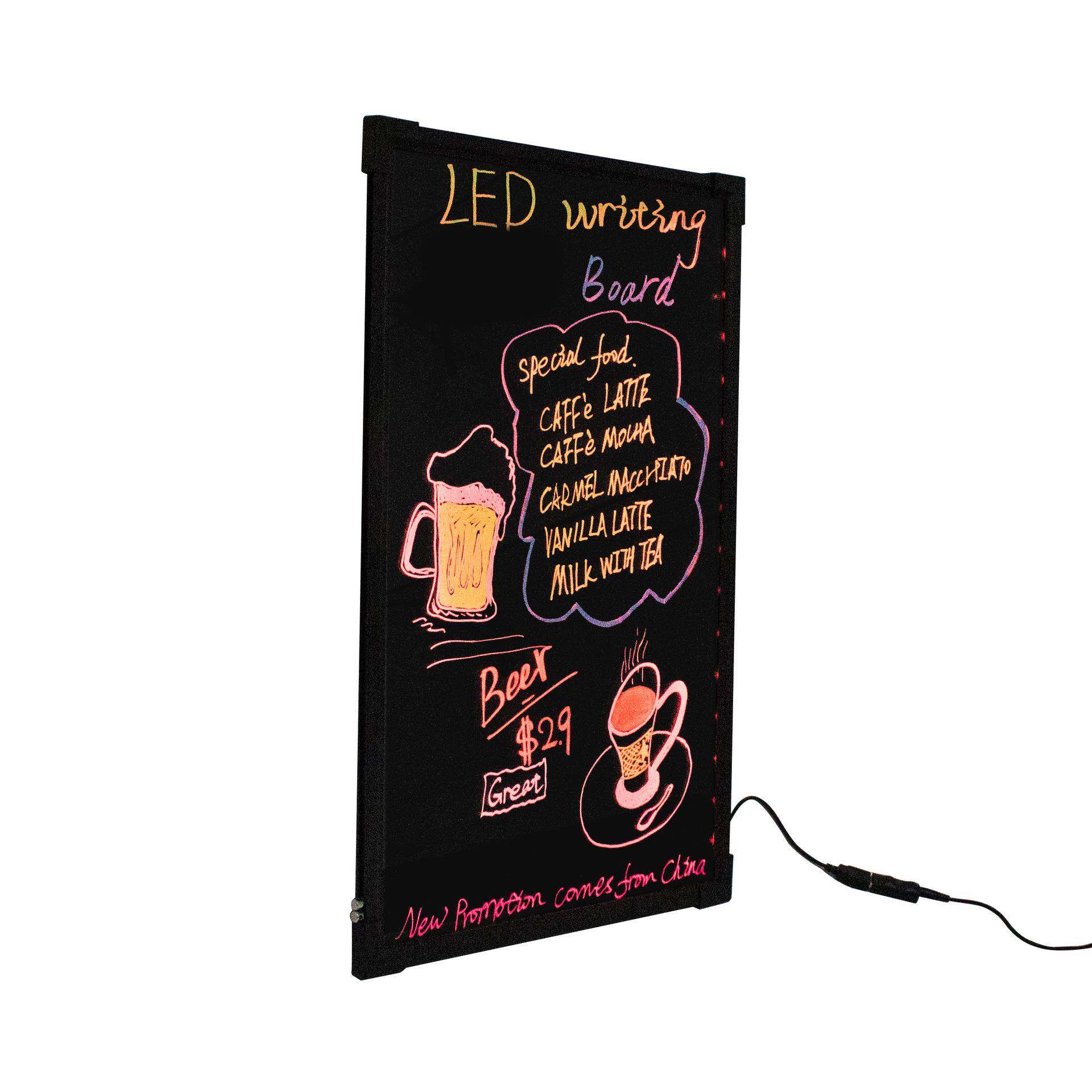 LED荧光板 50 70手写板 发光板 广告牌夜光黑板 留言板荧光屏