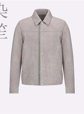 CD家同款春夏麂皮绒夹克外套卡其灰色多色可选手工定制大牌款男装