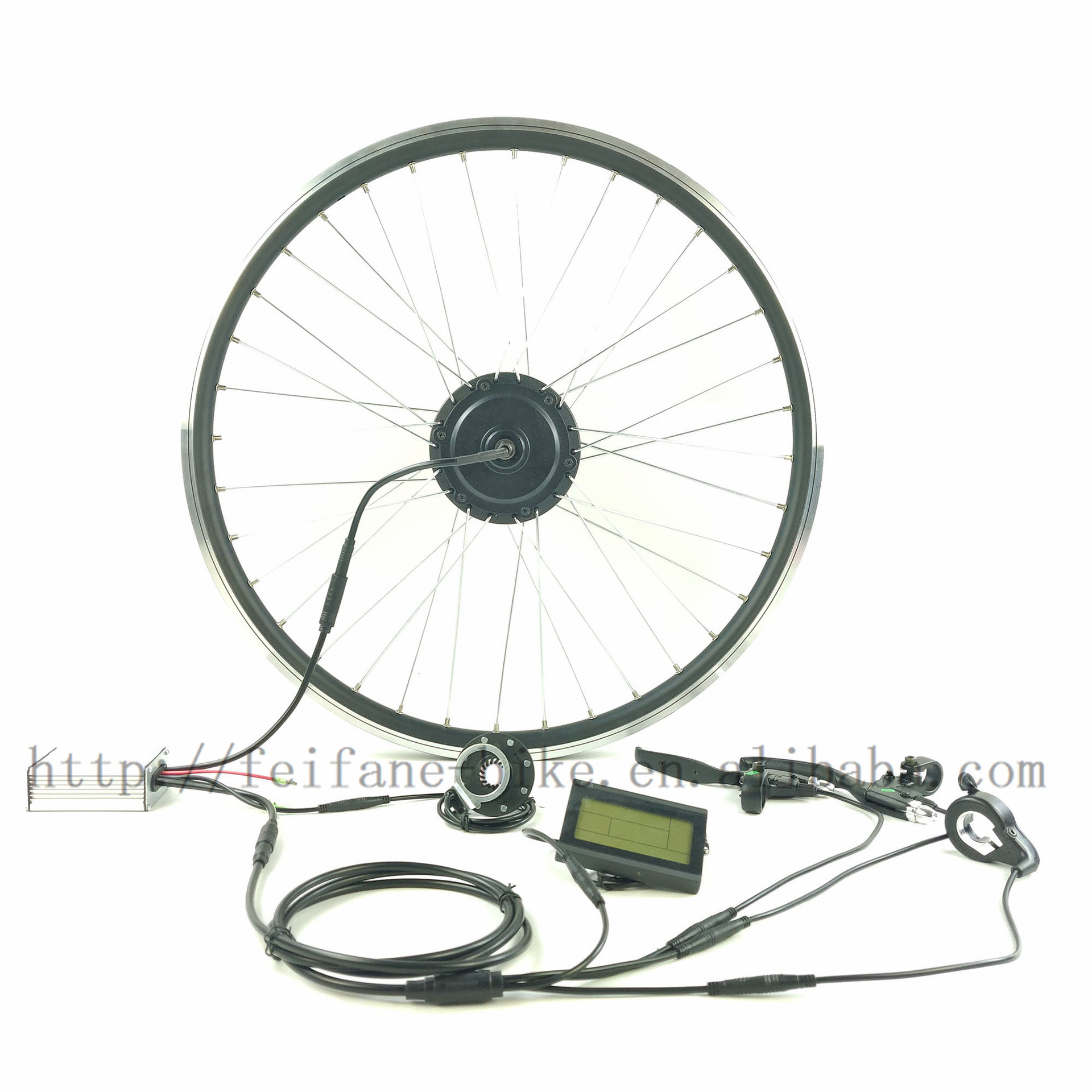 自行车山地车改装全防水电动套件36V250W前驱KT-LCD3液晶仪表
