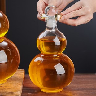 玻璃泡酒瓶高硼硅泡酒容器瓶密封罐家用葫芦酒坛果酒药酒罐子