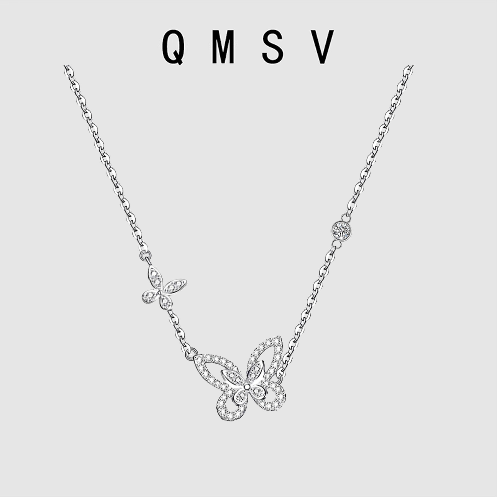 【幻影蝴蝶】S925纯银轻奢小众项链女高级感设计精致百搭锁骨链