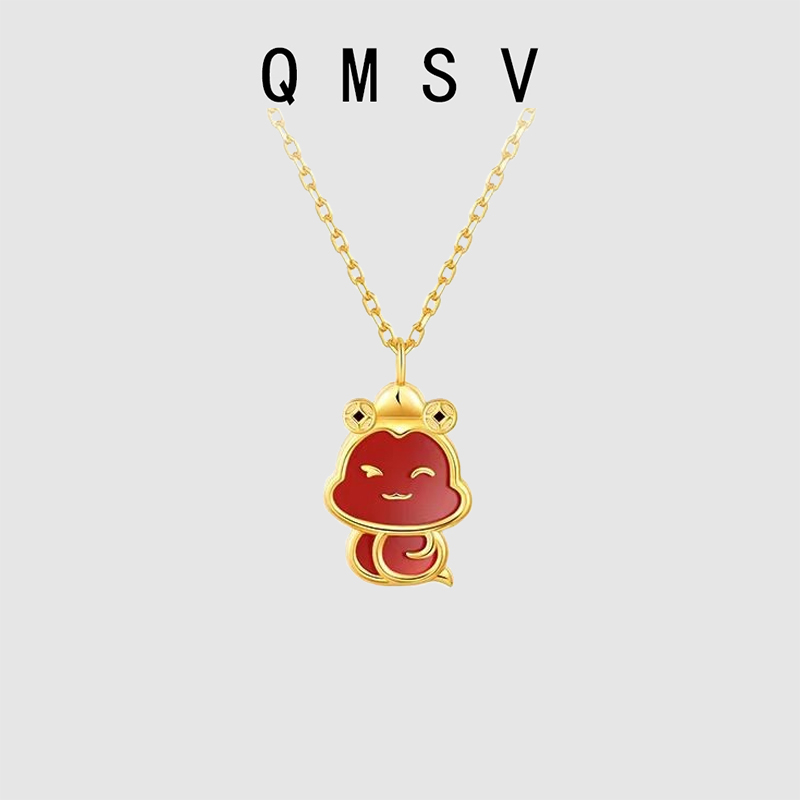 S925纯银项生肖蛇轻奢小众项链