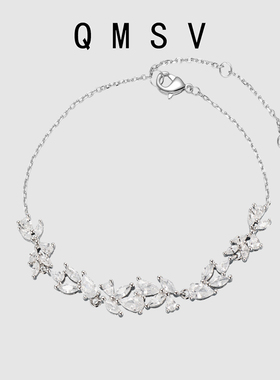 S925纯银轻奢小众紫藤花手链