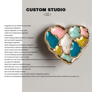 栖心 珐琅彩金属纽扣设计师辅料复古烧蓝国风桃心大衣外套高端扣