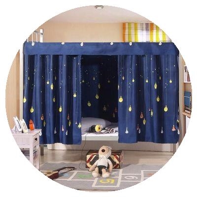 宿舍两用一体式床帘加蚊帐学生宿舍单人男女遮光上铺窗Z帘下铺帘