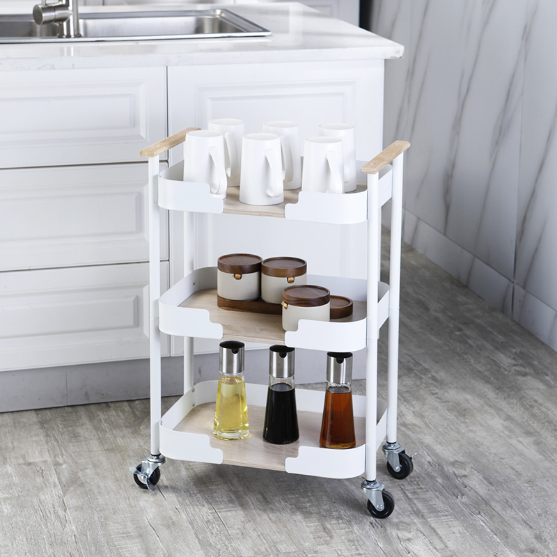 小推车置物架碳钢金属厨房落地带C轮家用客厅卧室宿舍零食收纳储