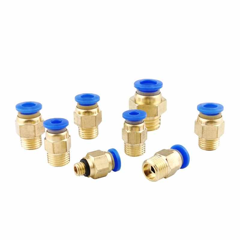 模具气管气动快速插接头公制q螺纹直通水咀嘴PC4/6-M6/M8/M10/M12