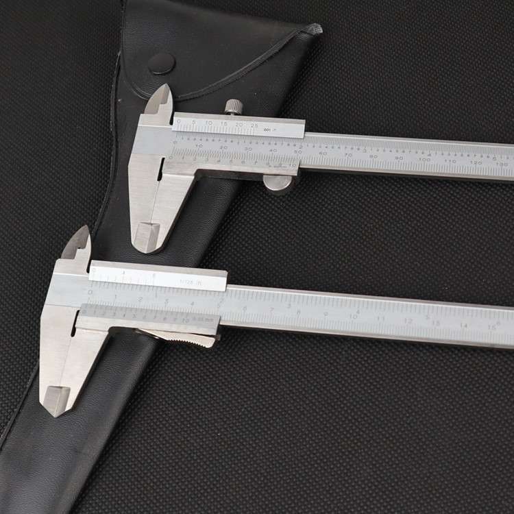 凡莜 工业级小自锁不锈钢整体游标卡尺  圆拉手整体卡尺0-150