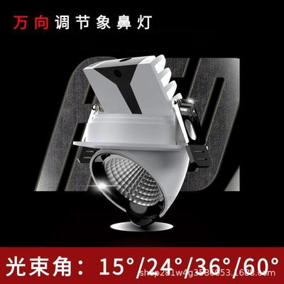 40W象鼻射灯35w30W25W20W18W15W12W10W嵌入式深防眩LED吸顶象鼻灯