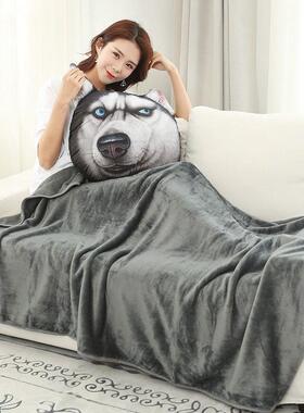 原创可爱可折叠枕头被抱枕被子两用空调毯午睡枕被橙色抱枕薄腰垫