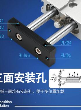 莱泽双A轴双杆小型TD/TN0气缸25/32*10/20/3249/40/50/60/07/80/9