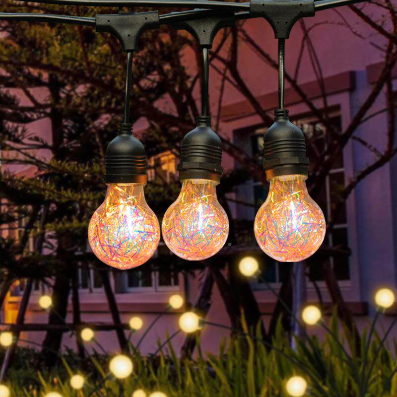 庭院装饰灯 户庭院外跑马串 S1VDJ灯4美S14灯泡欧规灯串线 S1规4