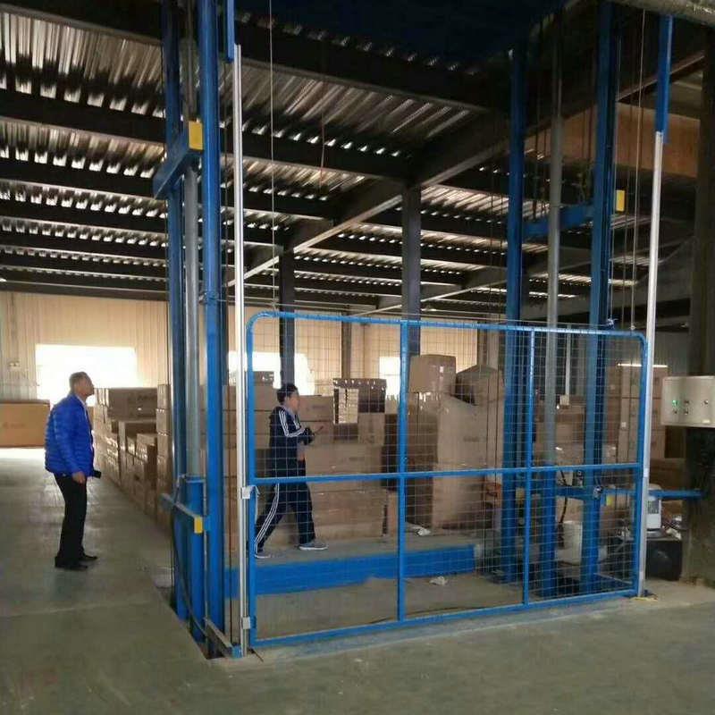 定制固定导轨式升货梯液压降平台SJG2-10房仓降升液压货库梯固定