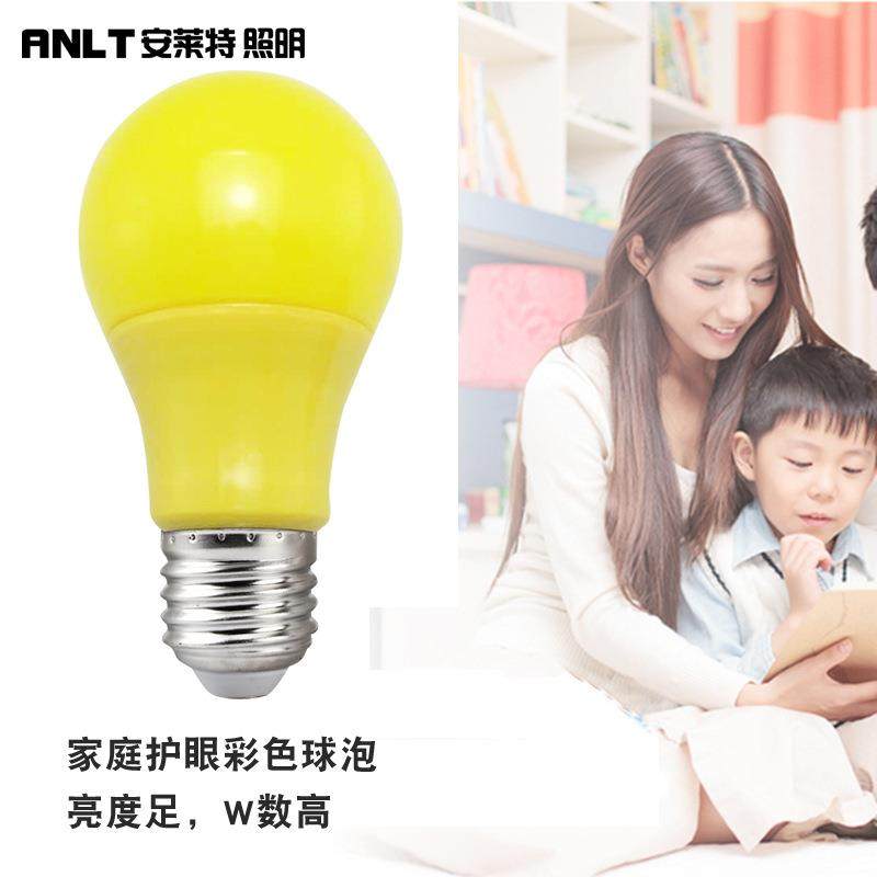 彩1色灯泡 红绿黄彩AN-39色灯泡 0W节日装饰L ED小彩蓝泡小彩球泡