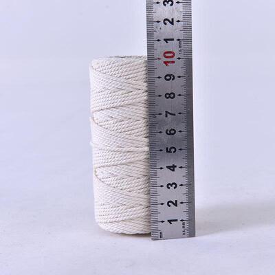 2MM白色白口色绳棉绳 挂毯棉 手工制作棉绳 捆绑束 包粽子绳棉线