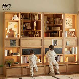 邮差来敲门 卡座书柜樱桃木实木去客厅化书柜一体整墙餐边柜满墙