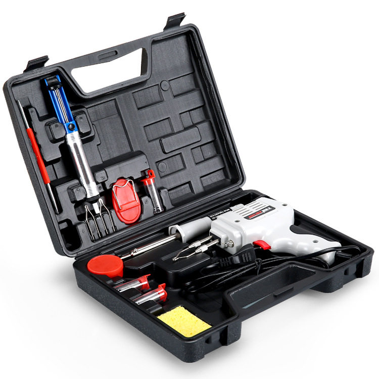 跨境12件套电洛铁套装 100W手持焊锡枪 大功率电焊枪套装