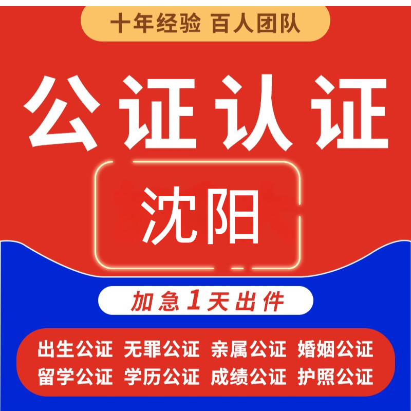 沈阳出国公证海牙双认证服务出生医学亲属关系无犯罪记录驾照婚姻