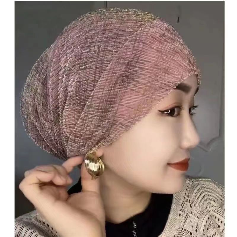 夏季薄款化疗后女士帽纱巾包头帽洋气手术后光头专用头巾帽子女款