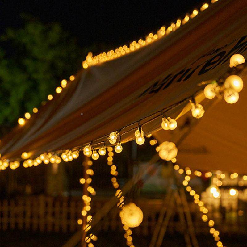 户外防营氛围水灯晶气泡灯夜市摆摊天水幕USB小灯串灯带LETKO露D