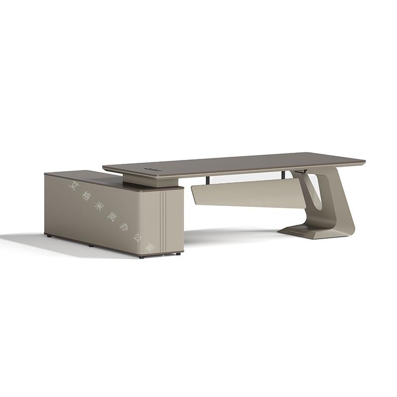 总老板桌现代轻奢倾脚大班台AJ27-201管经理主领导单办公室人办裁